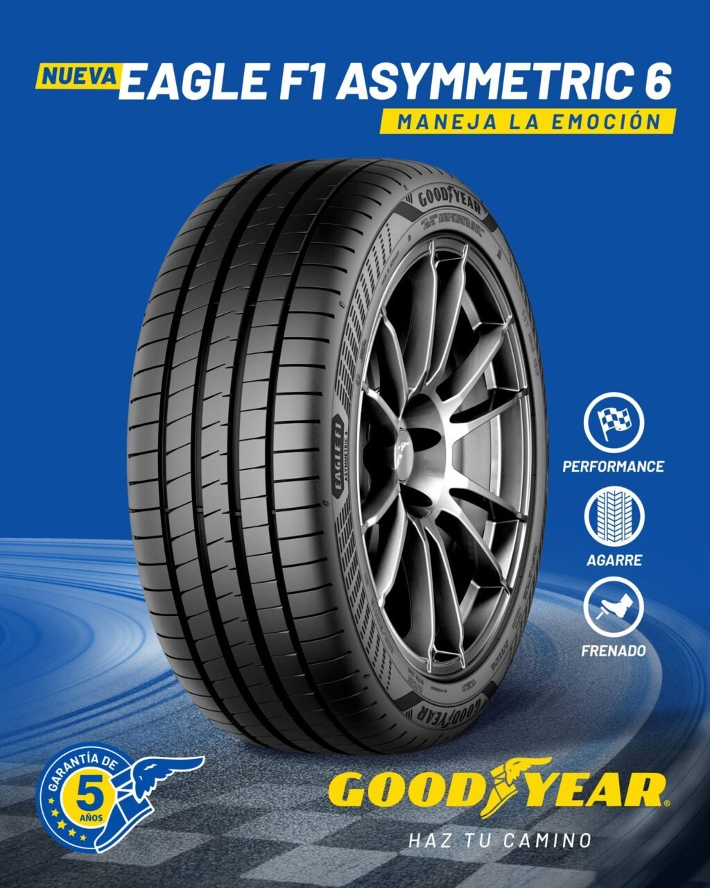 215/45R17 Goodyear Eagle F1 Asymmetric 6 87Y